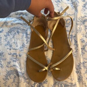 Express Gold Strappy Sandals
